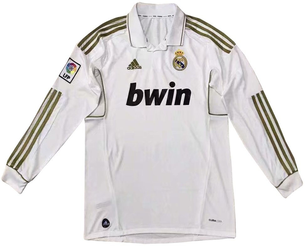 Camisa retro Adidas Real Madrid 2011 2012 I jogador manga comprida